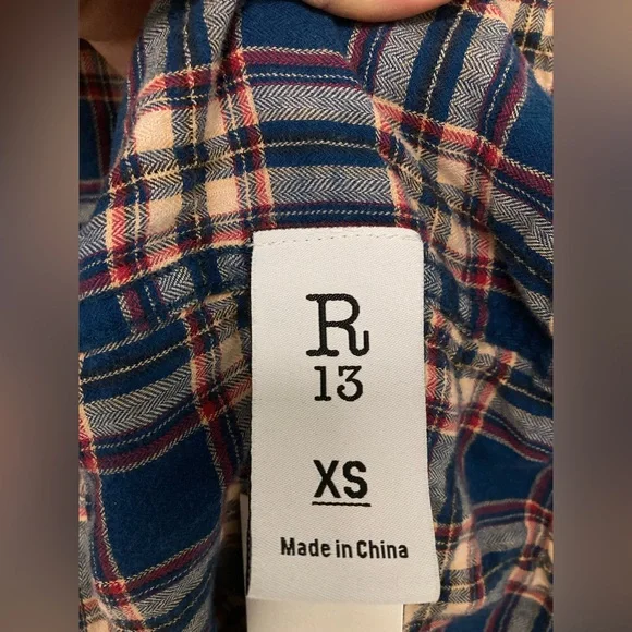 R13 Double sleeve Shirt. Size XS
